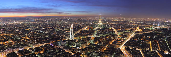 Panorámica al atardecer desde la Torre Montparnasse